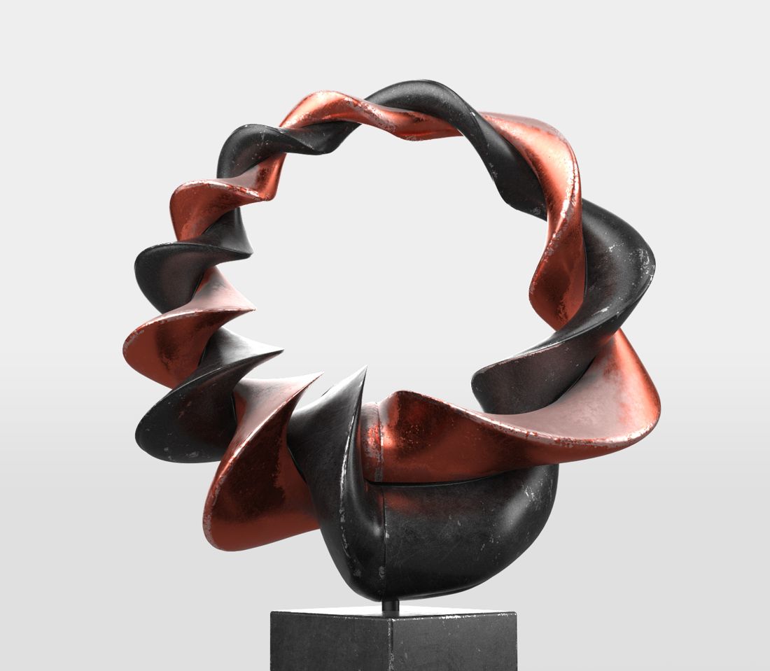 Torqued Shape — digital sculpture by Nils Hansen