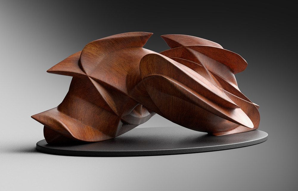Compound and Edge — digital sculpture by Nils Hansen