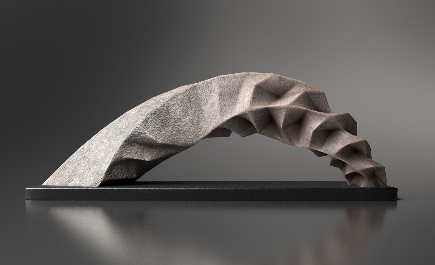 Origami A — digital sculpture by Nils Hansen